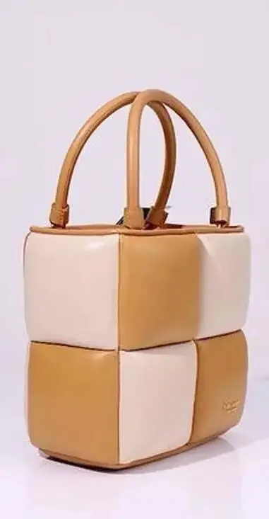 Kate Spade Boxxy Colorblocked Smooth Leather Tote in Bare Multi - Picture 12 of 12